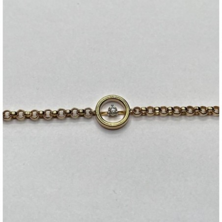 Bracelet cordon Singulière en or jaune et diamant