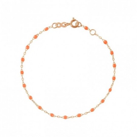 Bracelet Classique Gigi Clozeau, perles de résine orange fluo