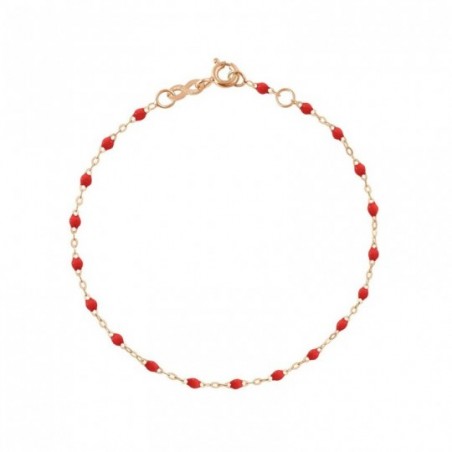 Bracelet Classique Gigi Clozeau, perles de résine coquelicot