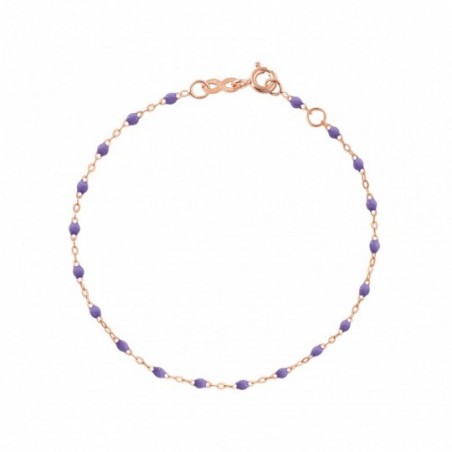 Bracelet Classique Gigi Clozeau, perles de résine mauve