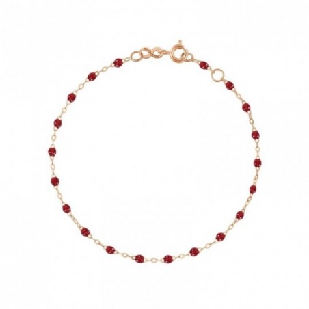 Bracelet Classique Gigi Clozeau, perles de résine rouge