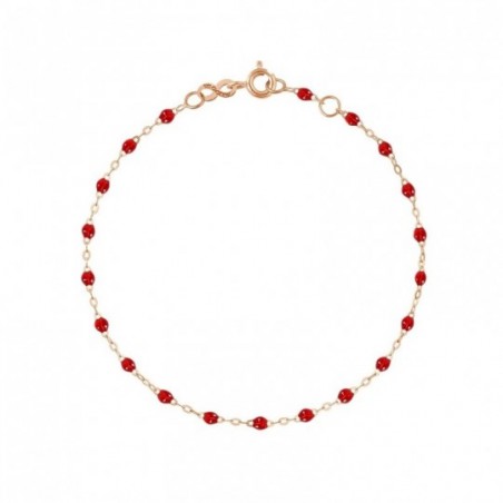 Bracelet Classique Gigi Clozeau, perles de résine rubis