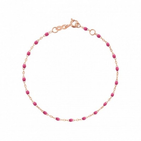 Bracelet Classique Gigi Clozeau, perles de résine rose bonbon