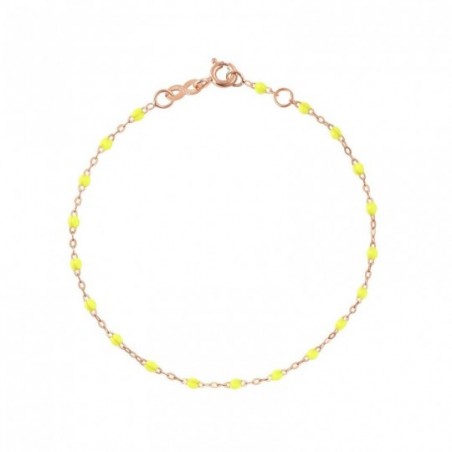 Bracelet Classique Gigi Clozeau, perles de résine jaune fluo