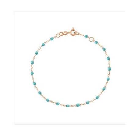 Bracelet résine turquoise Gigi Clozeau en or rose 18 carats15cms