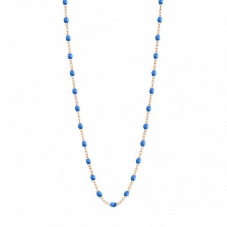 Collier Classique Gigi Clozeau, perles de résine bleu fluo