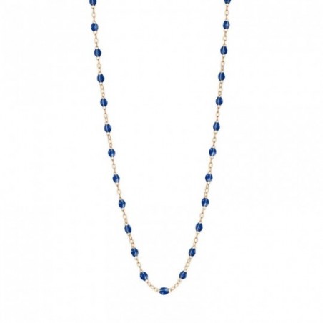 Collier classique Gigi Clozeau, perles de résine bleu de prusse