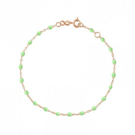 Bracelet Classique Gigi Clozeau, perles de résine vert anis