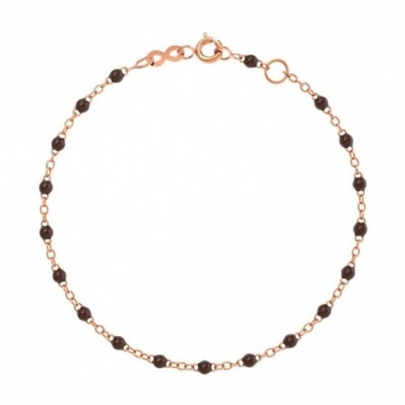 Bracelet Classique Gigi Clozeau, perles de résine chocolat