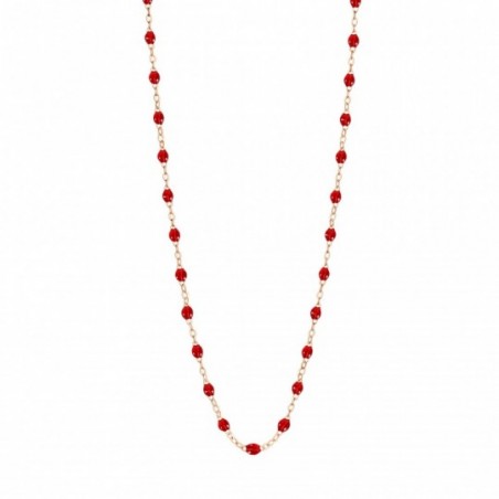 Collier classique Gigi Clozeau, perles de résine rouge rubis
