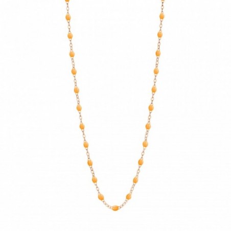 Collier classique Gigi Clozeau, perles de résine mandarine, 42cm