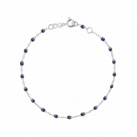 Bracelet Classique Gigi Clozeau, perles de résine bleu nuit or gris