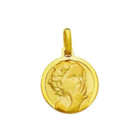 Médaille enfant au baiser or jaune