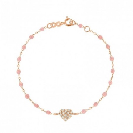 Bracelet blush in love, diamants, or rose, 17cm