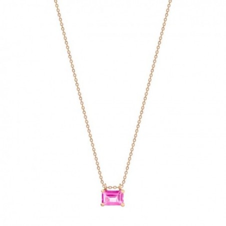 Mini cocktail pink topaz on chain