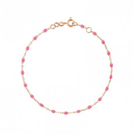 Bracelet Classique Gigi Clozeau, perles de résine rose fluo