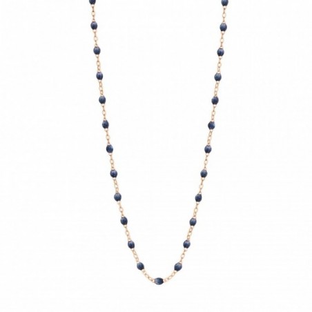 Collier classique Gigi Clozeau, perles de résine bleu nuit
