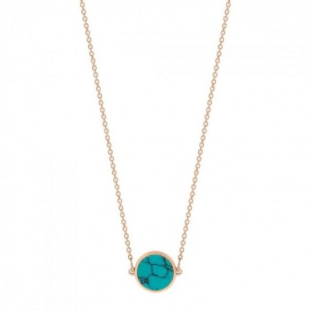 Mini Ever Turquoise disc necklace, Ginette NY